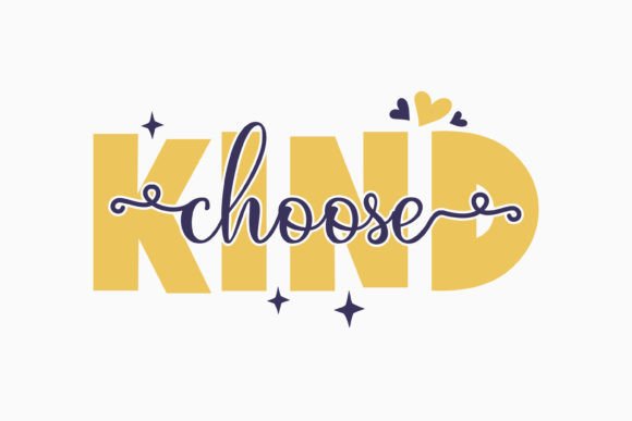 Choose Kind Retro Groovy Inspirational