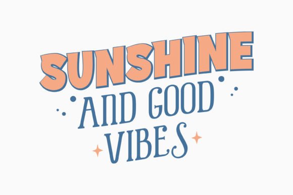 Good Vibes Retro Summer Quotes SVG
