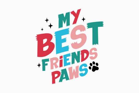 My Best Friends Paws Retro Dog SVG