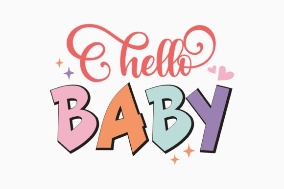 Retro Cute Baby Quotes SVG Design